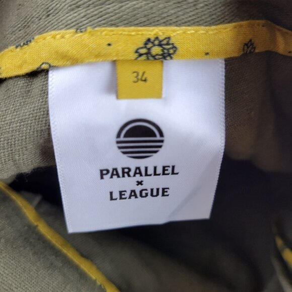 Parallel X League Knox Chino Shorts Army Embroidered Cotton Small Mens NWT - Picture 4 of 12